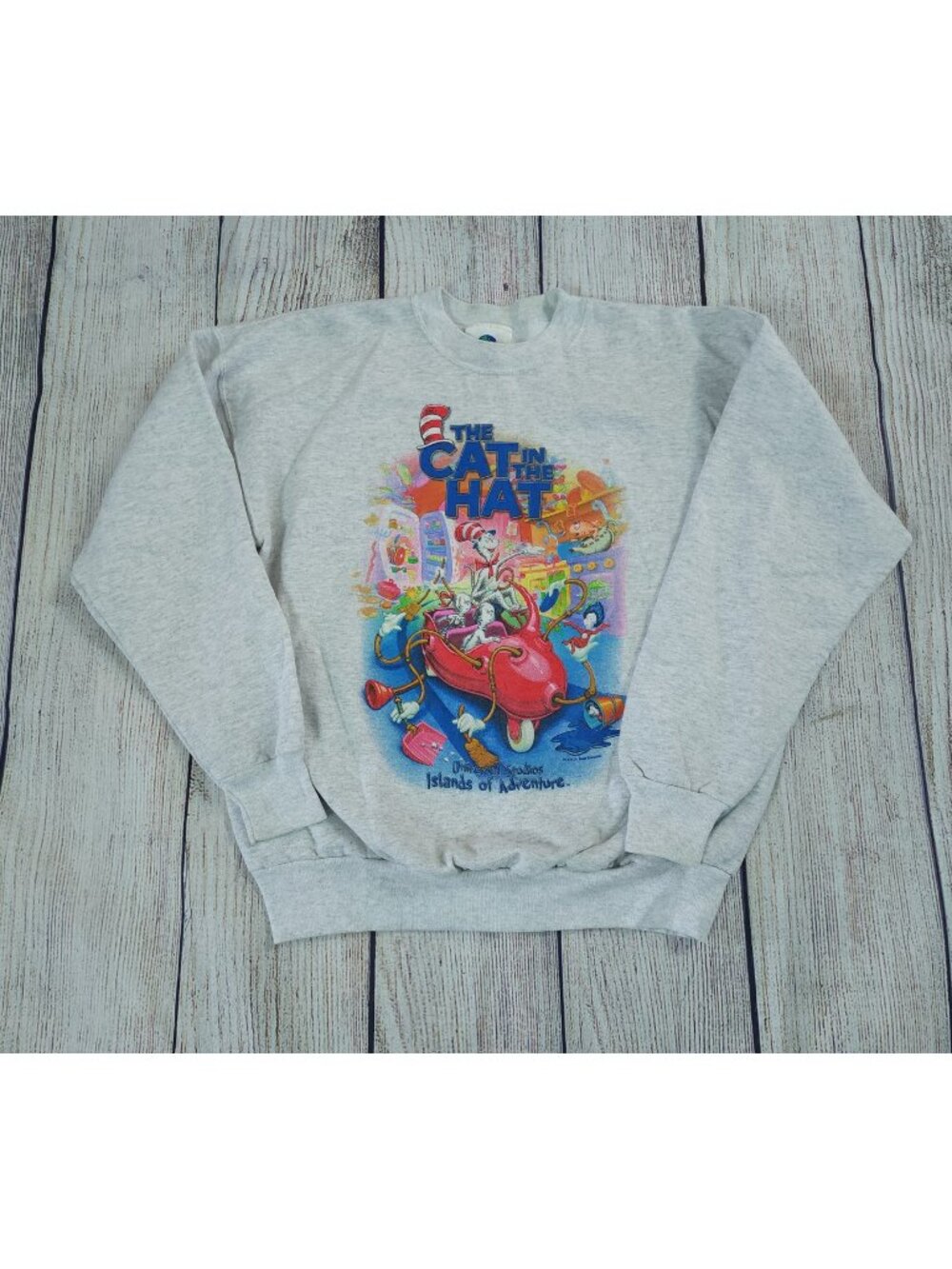 Vintage Cat in the Hat Seuss Landing Sweatshirt Universal Size Large Studios USA